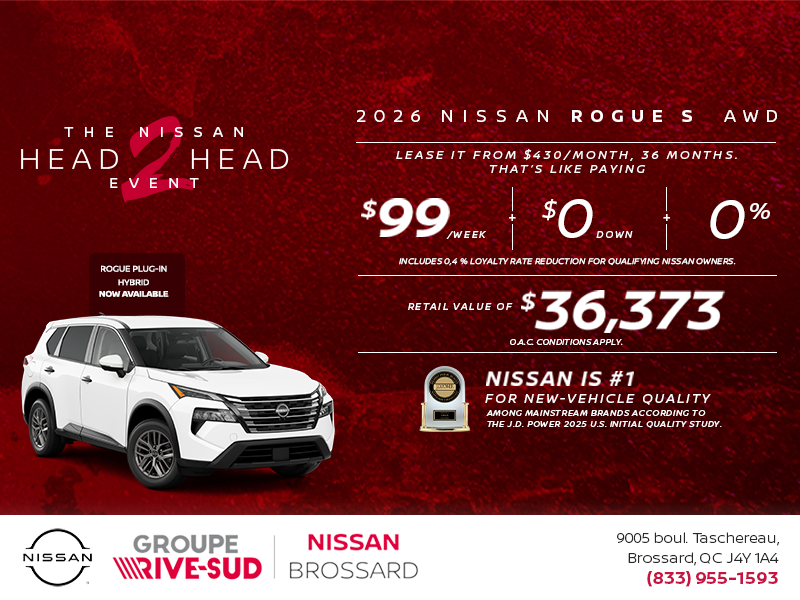 Get the 2026 Nissan Rogue S Today!