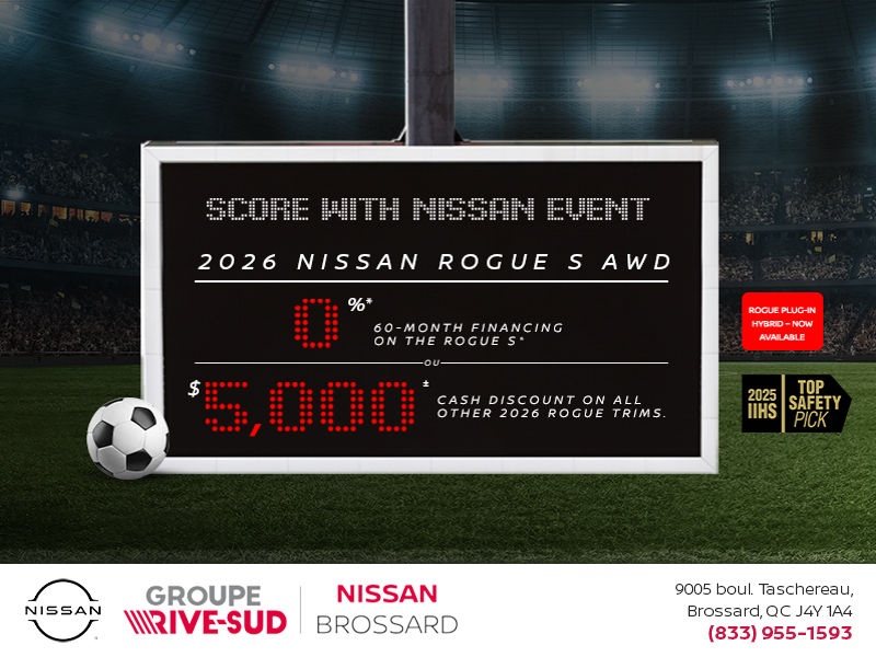 Get the 2026 Nissan Rogue S Today!