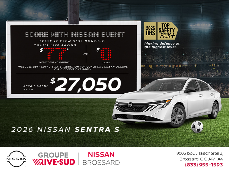 Get the 2026 Sentra S Today!
