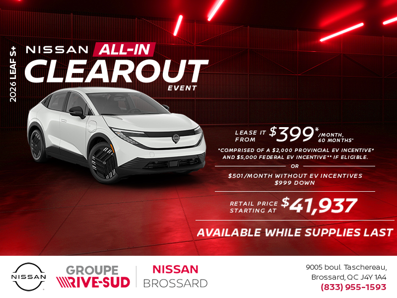 Get the 2026 Leaf  S+ Today!