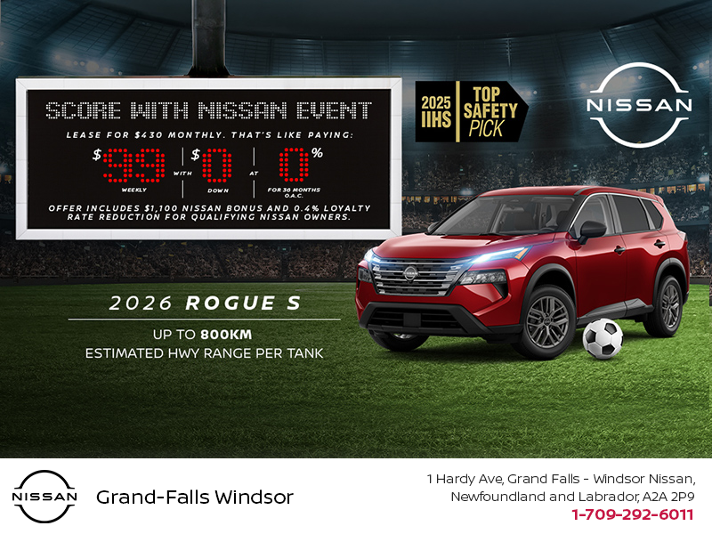 Get the 2026 Nissan Rogue S Today!