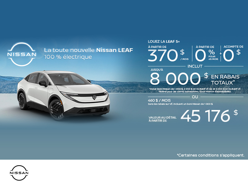 Obtenez la Leaf 2026 !