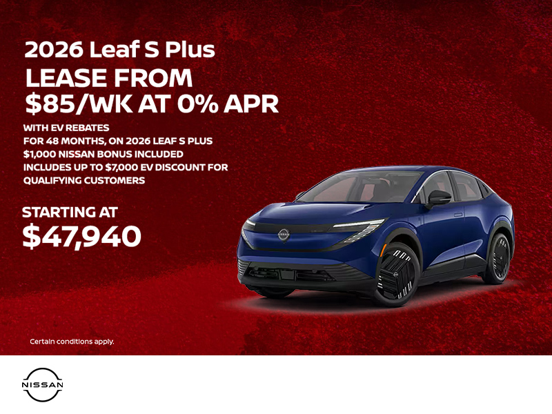Get the 2026 Leaf S+ Today!