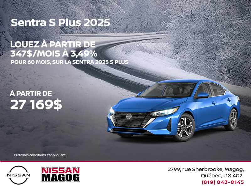 Obtenez la Sentra 2025 !