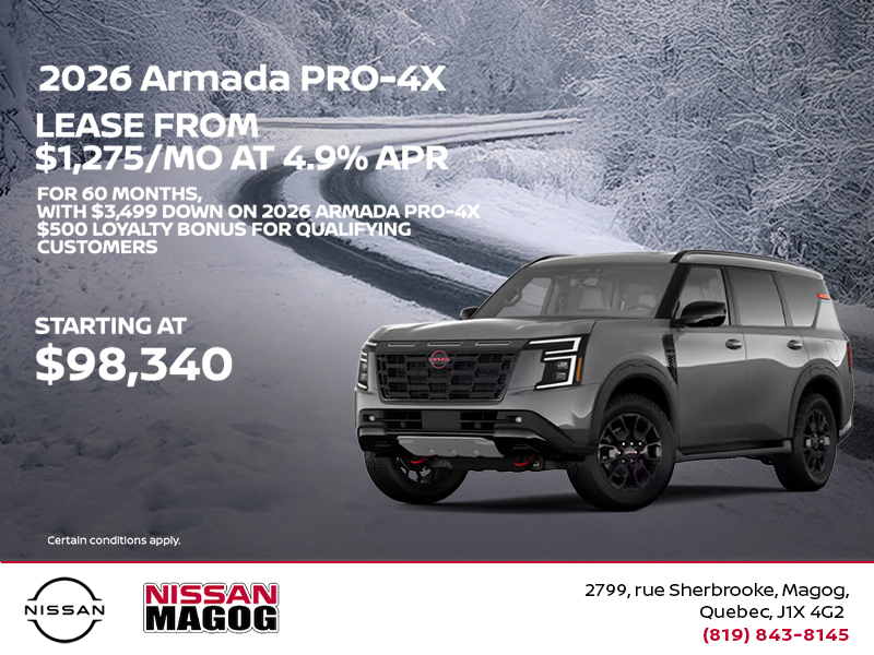 Get the 2026 Nissan Armada Today!