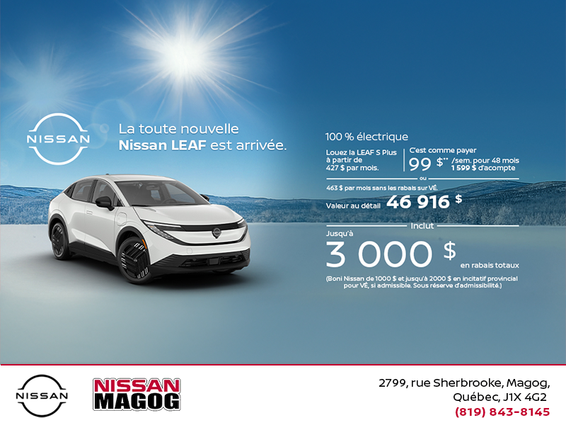 Obtenez la Leaf 2026 !