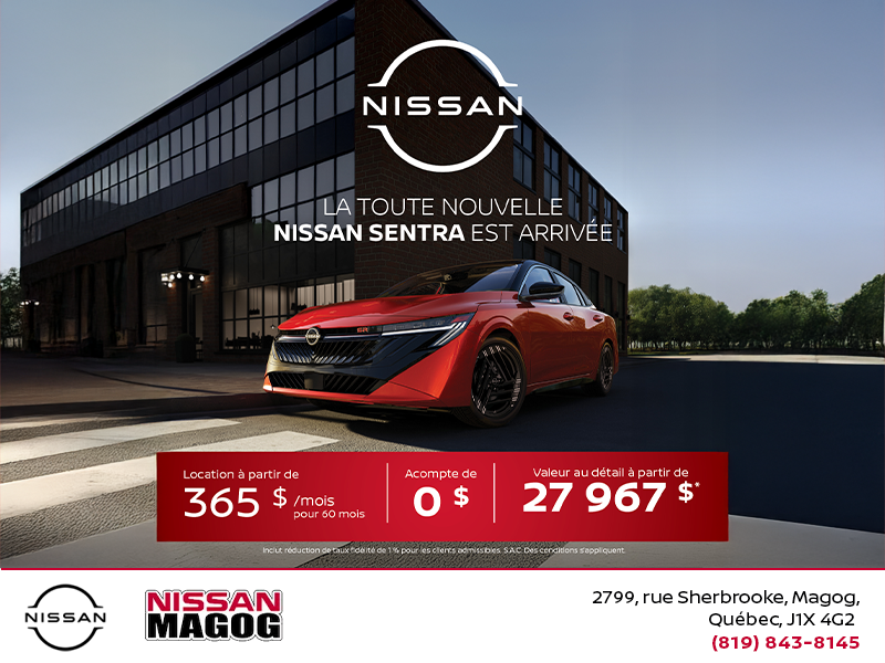 Obtenez la Sentra 2026 !