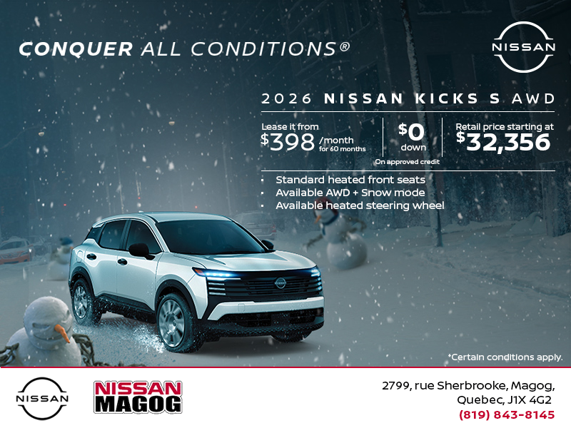 Get the 2026 Kicks S Today!