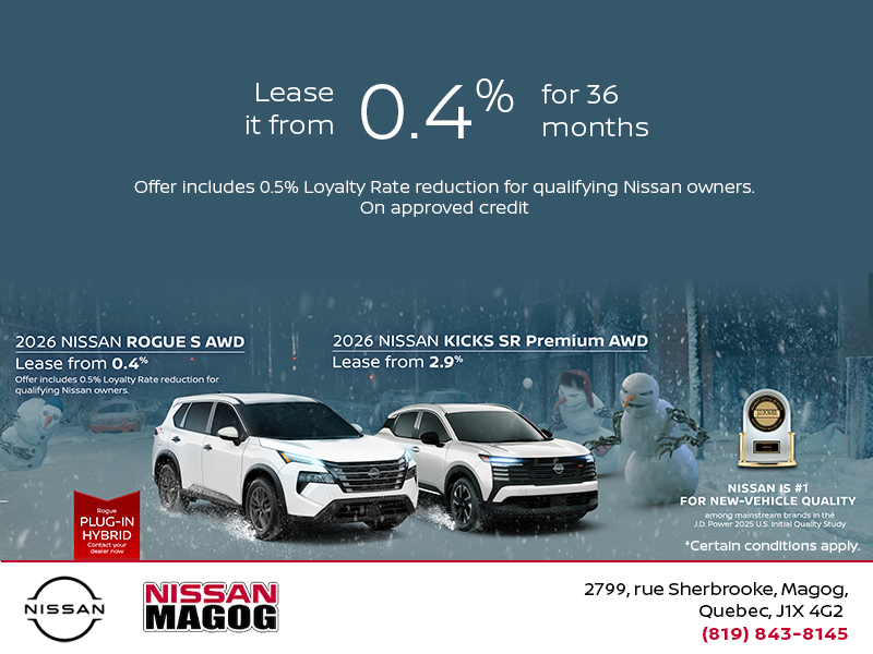 Get the 2026 Rogue and the 2026 Kicks Today!