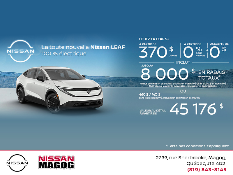 Obtenez la Leaf 2026 !