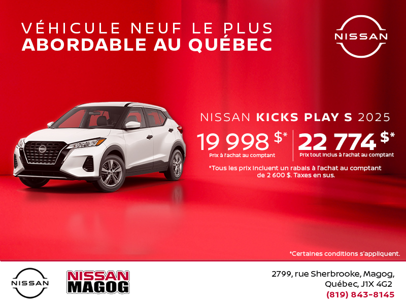 Obtenez le Kicks Play 2025 !