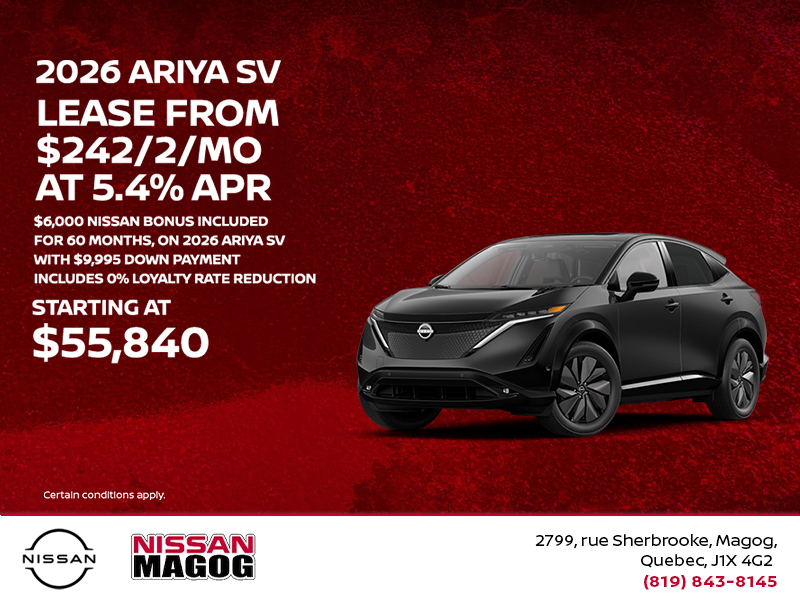 Get the 2026 Ariya Today!