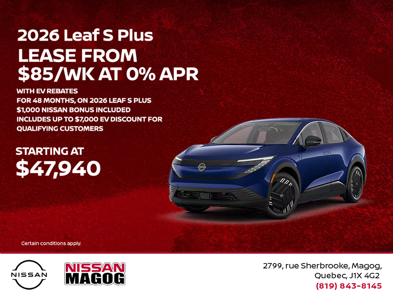 Get the 2026 Leaf S+ Today!