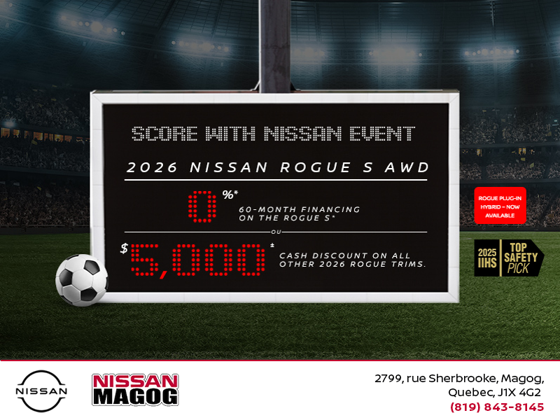 Get the 2026 Nissan Rogue S Today!