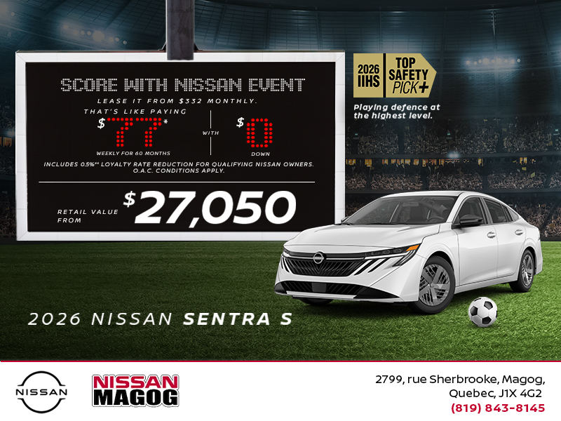 Get the 2026 Sentra S Today!