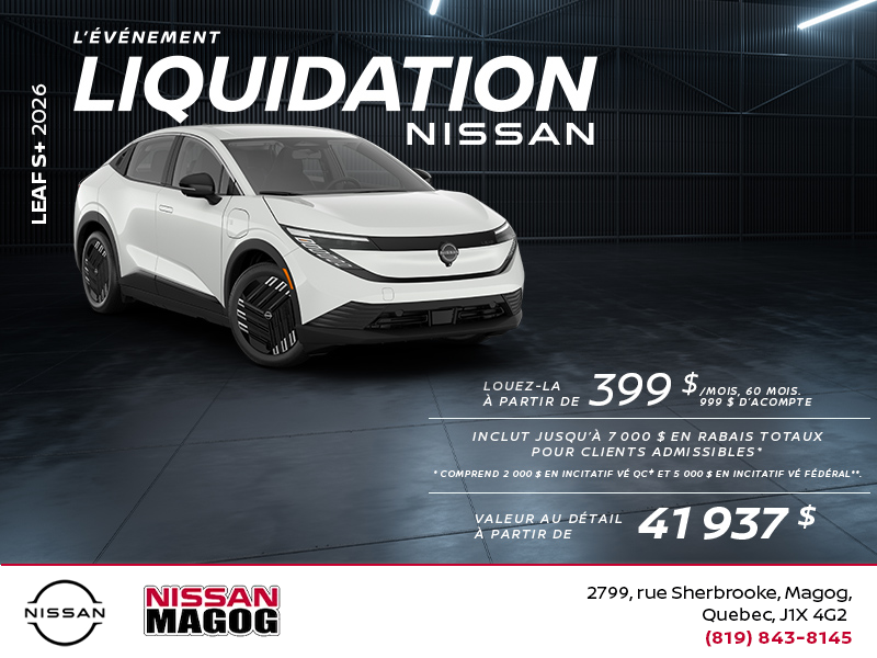 Get the 2026 Leaf  S+ Today!