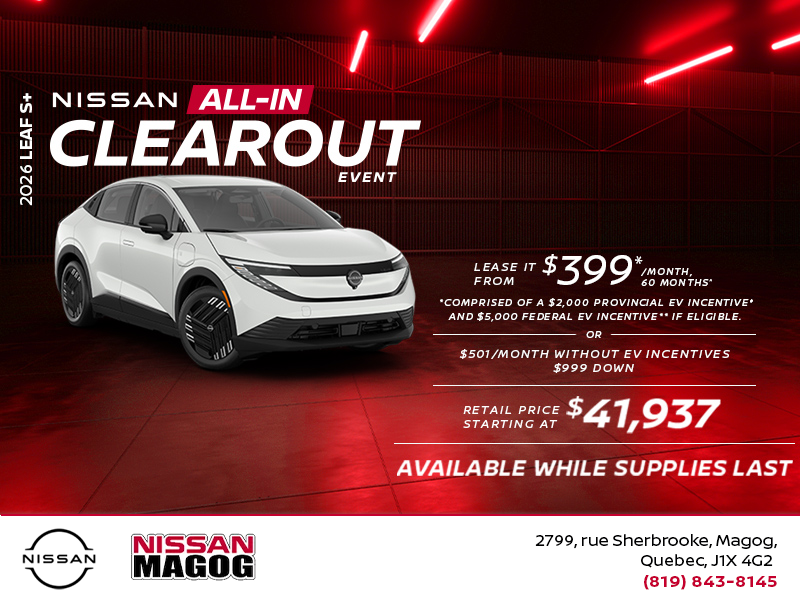 Get the 2026 Leaf  S+ Today!