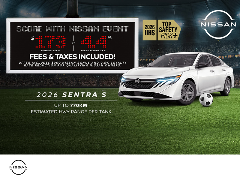 Get the 2026 Nissan Sentra S Today!