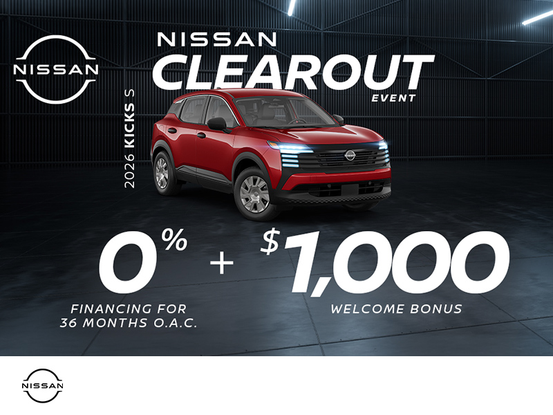 Get the 2026 Nissan Kicks S Today!