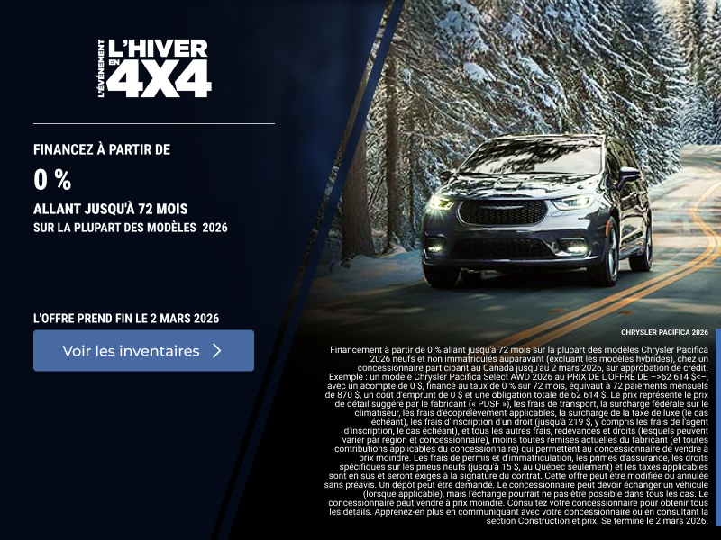 L'événement mensuel de Chrysler