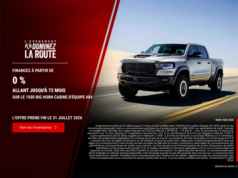 Procurez-vous le RAM 1500 2026