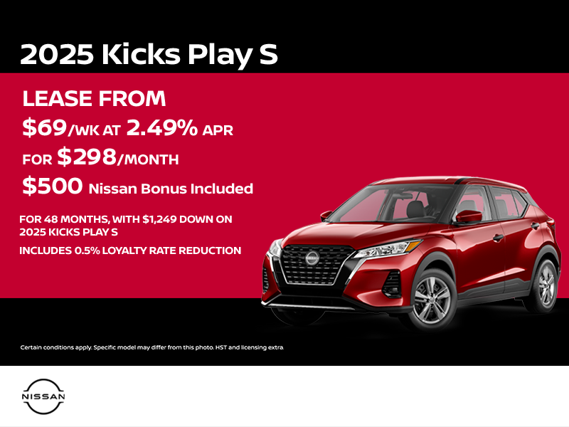 Get the 2025 Nissan Kicks Play S Today!