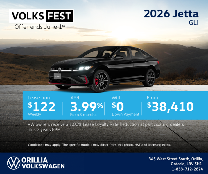Get the 2026 Volkswagen Jetta GLI