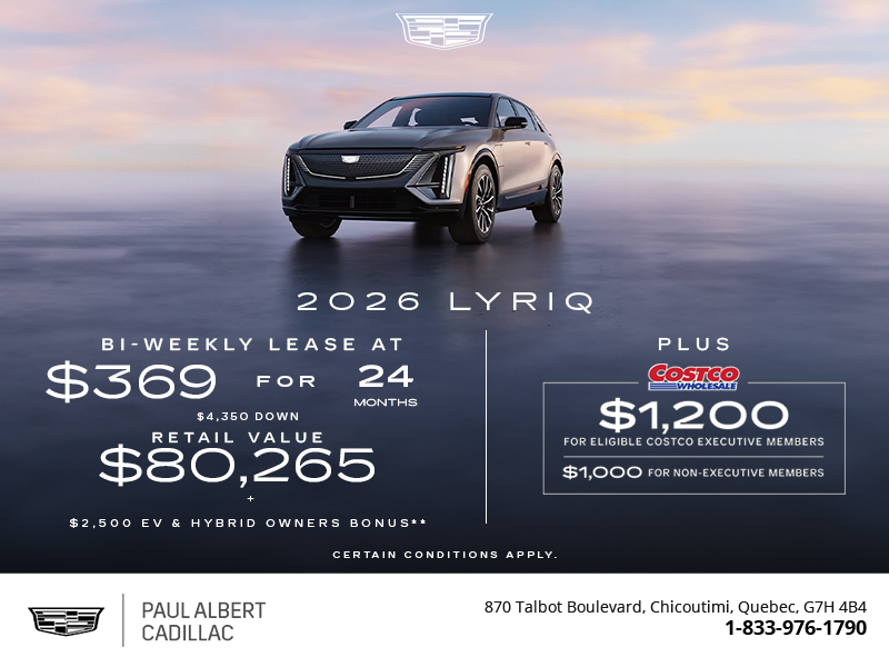 2026 Cadillac Lyriq