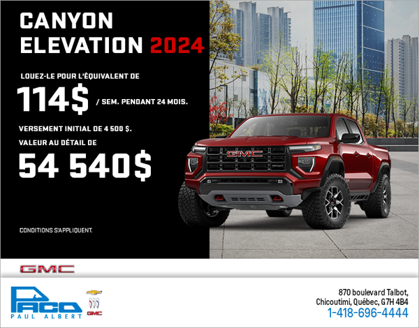 Le GMC Canyon 2024