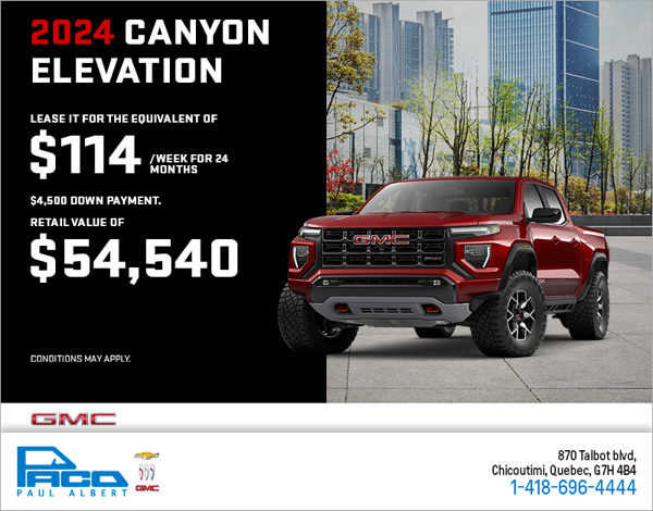 The 2024 GMC Canyon