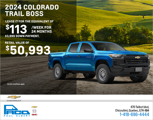 Get the 2024 Chevrolet Colorado