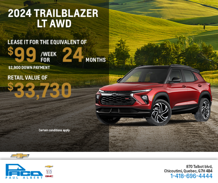 Get the 2024 Chevrolet Trailblazer LT AWD