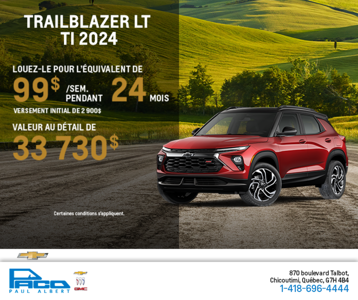 Le Chevrolet Trailblazer LT 2024