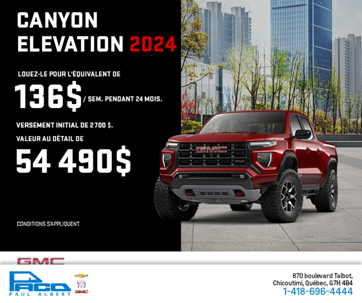 Le GMC Canyon 2024