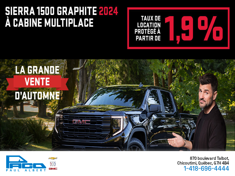 Le GMC Sierra 1500 Graphite 2024