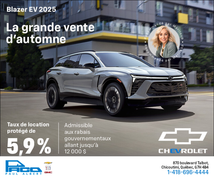 Procurez-vous le Chevrolet Blazer EV 2025