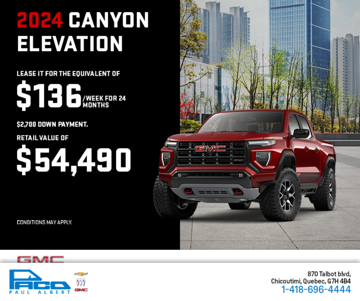 The 2024 GMC Canyon