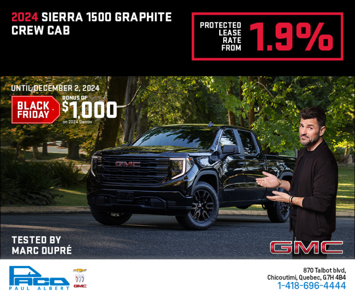 The 2024 GMC Sierra 1500 Graphite Crew Cab