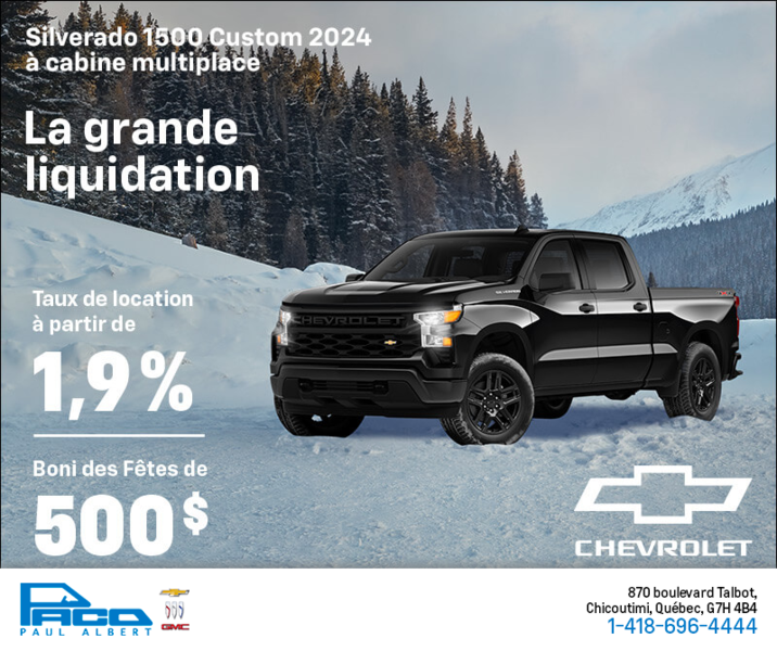 Procurez-vous le Chevrolet Silverado 1500 2024