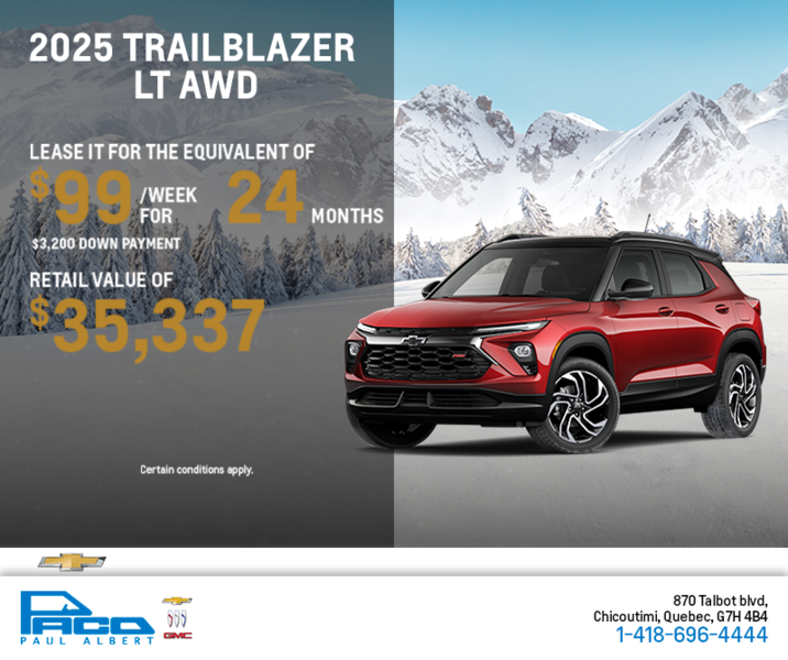 Get the 2024 Chevrolet Trailblazer LT AWD