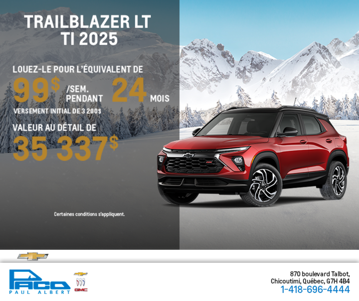 Le Chevrolet Trailblazer LT 2024