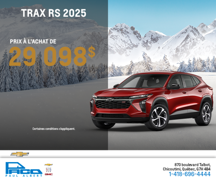 Procurez-vous le Chevrolet Trax 2025