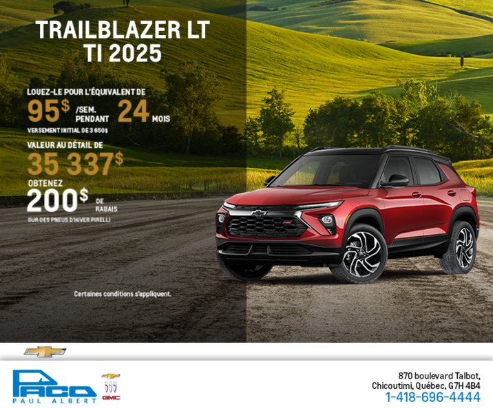 Le Chevrolet Trailblazer LT 2025