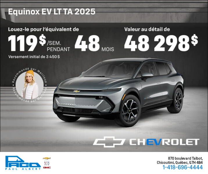 Procurez-vous le Chevrolet Equinox EV 2025