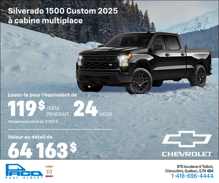 Procurez-vous le Chevrolet Silverado 1500 2024