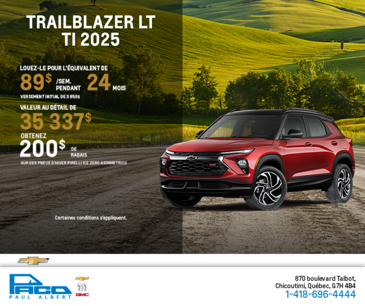 Le Chevrolet Trailblazer LT 2025