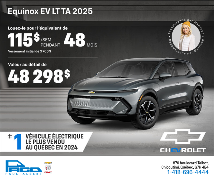 Procurez-vous le Chevrolet Equinox EV 2025