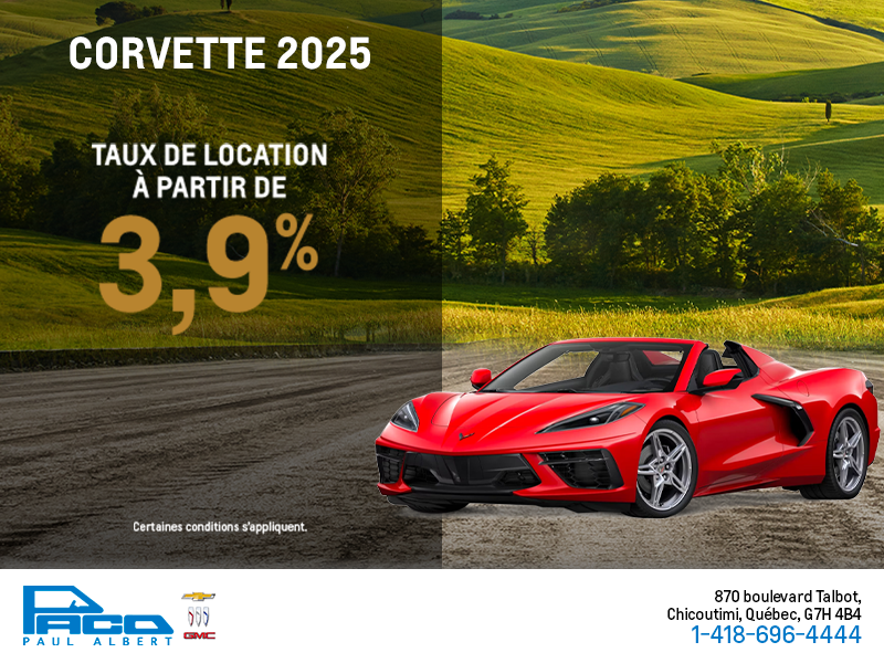 Procurez-vous le Chevrolet Corvette 2025