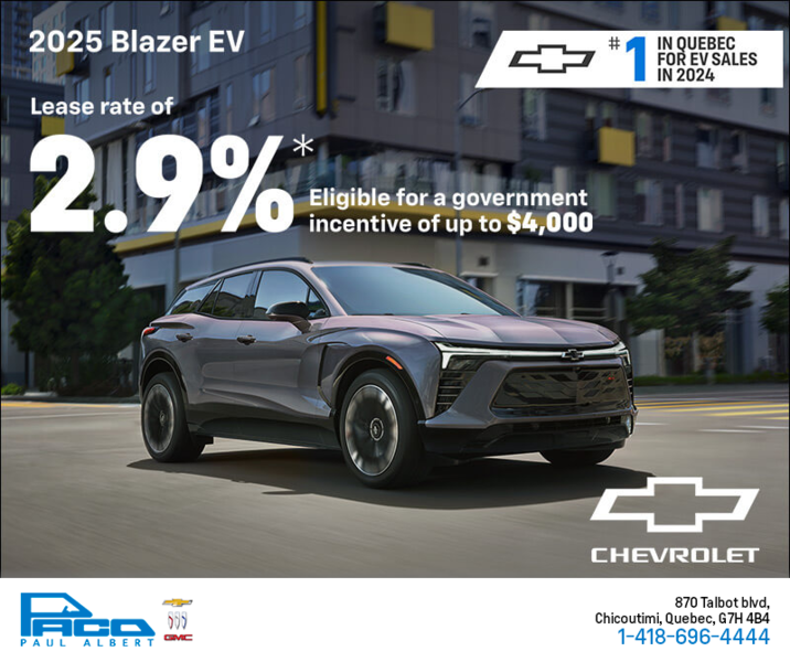Get the 2025 Chevrolet Blazer EV