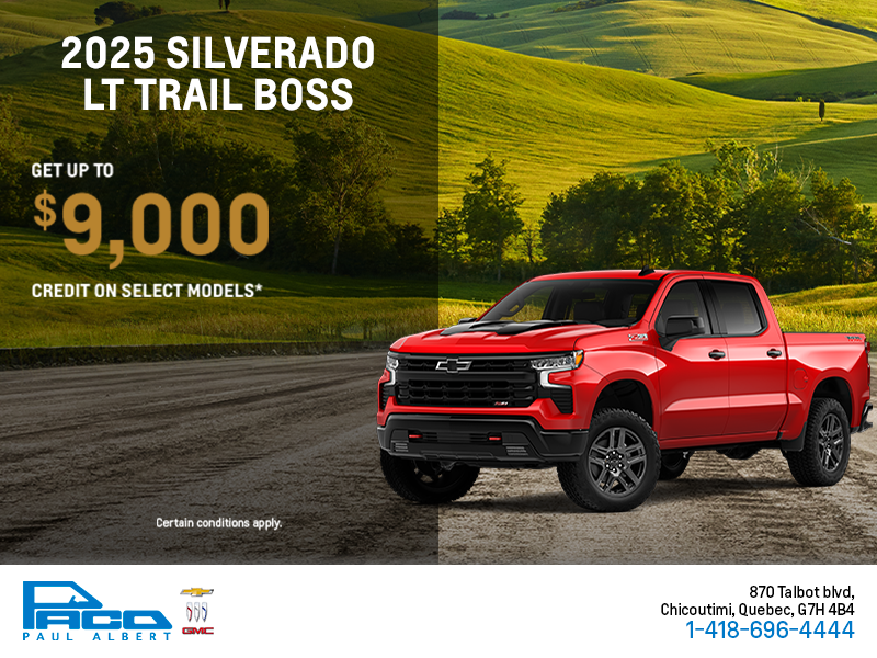 Get the 2025 Chevrolet Silverado 1500 LT Trail Boss
